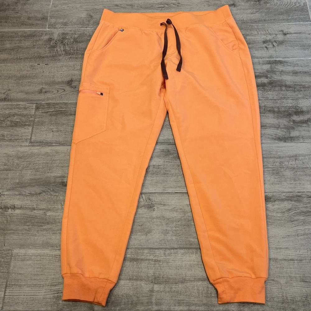 FIGS Zamora Joggers Orange Women's Size Large Scrub Bottoms W18SW2005